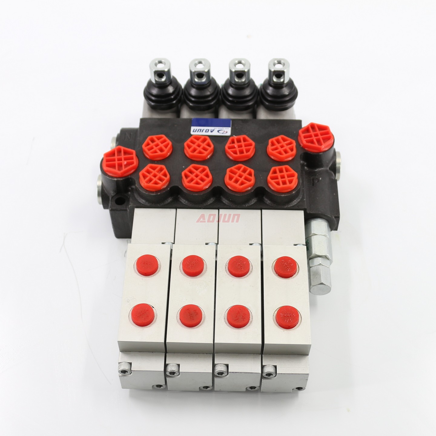 4 Spool Hydraulic and Manual Monoblock Directional Valve P40 - Aojun ...