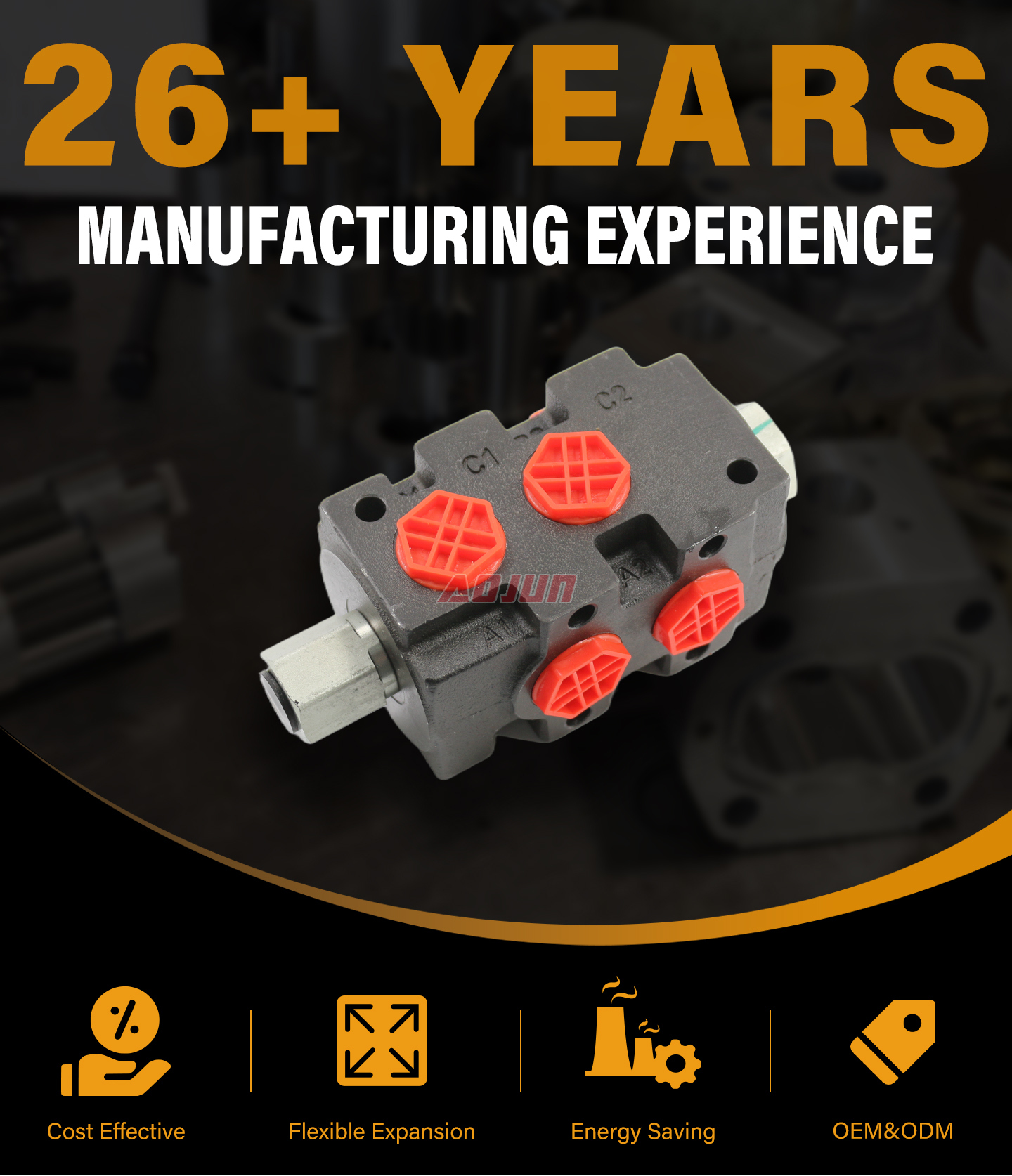 1 Spool Hydraulic Flow Diverter Valve HSV9YK-1LF detailed image