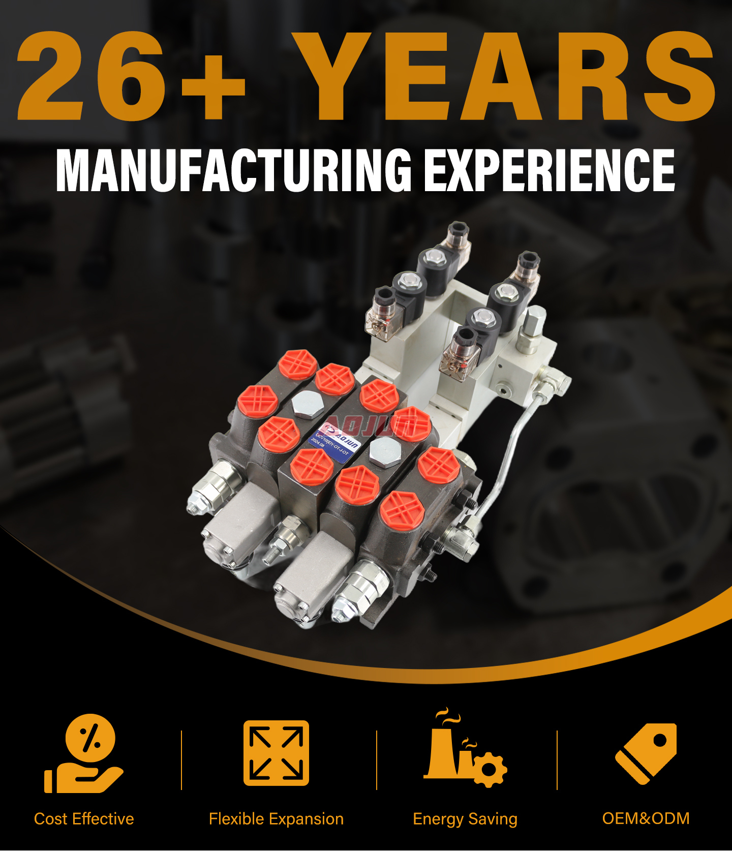 3 Spool Electro-hydraulic Sectional Directional Valve DCV100-OT-J-OT detailed image