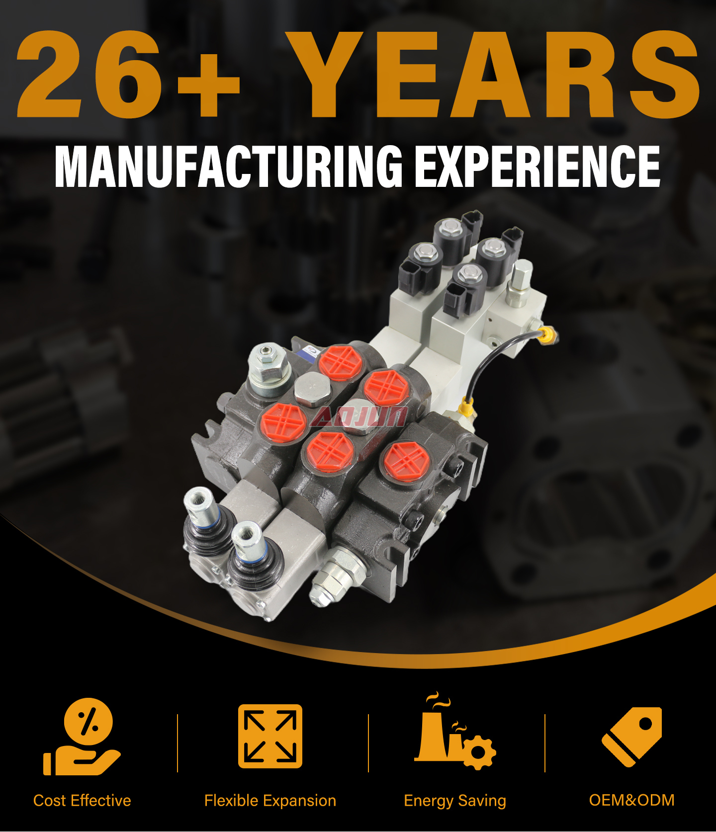 2 Spool Electro-hydraulic Sectional Directional Valve DCV200 detailed image