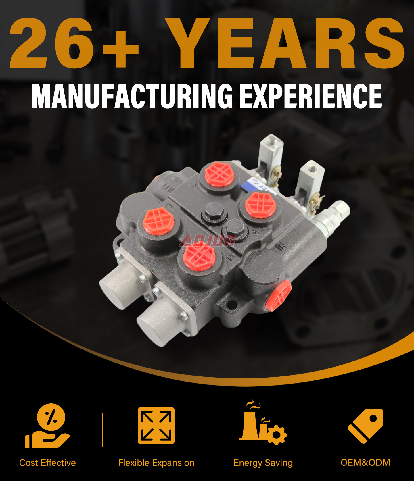 2 Spool Manual Hydraulic Control Valve RD5200 detailed image