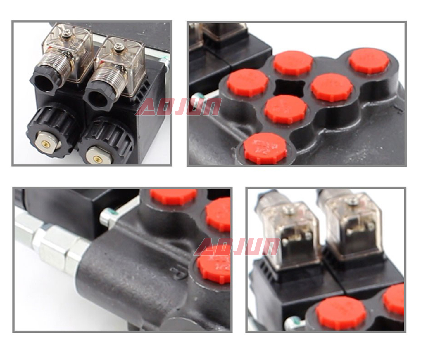 2 Spool Solenoid Monoblock Directional Valve P80 detailed image