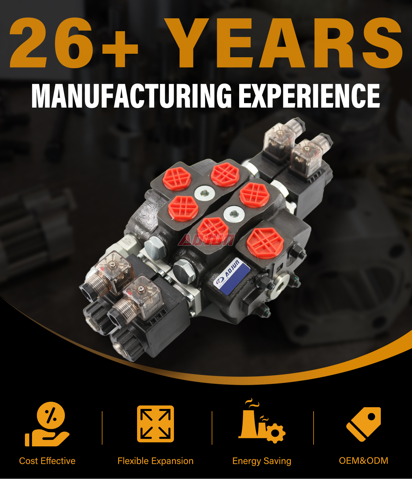 2 Spool Solenoid Sectional Directional Valve SD8 detailed image