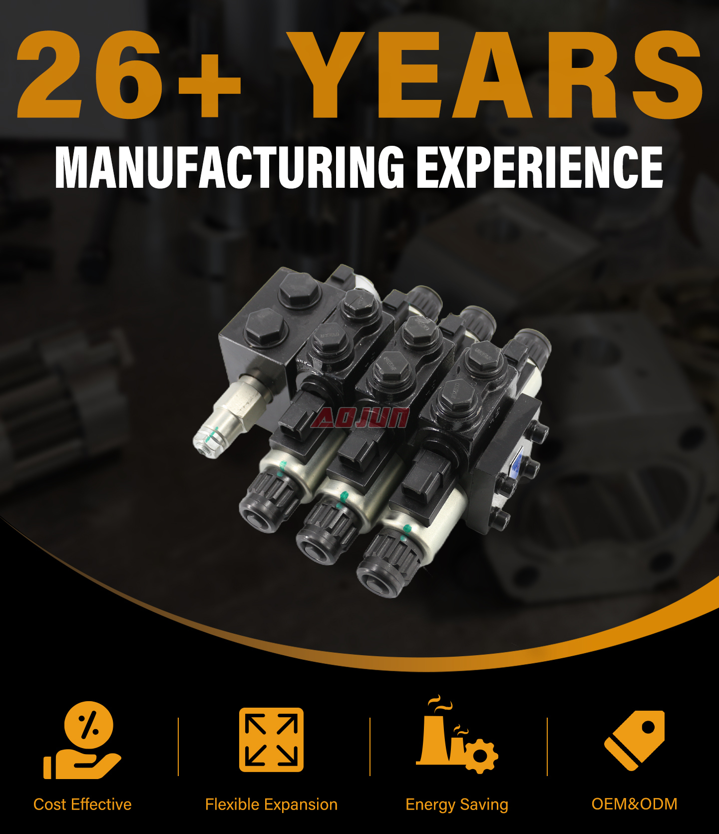 3 Spool Solenoid Solenoid Control Valve HDCF50 detailed image