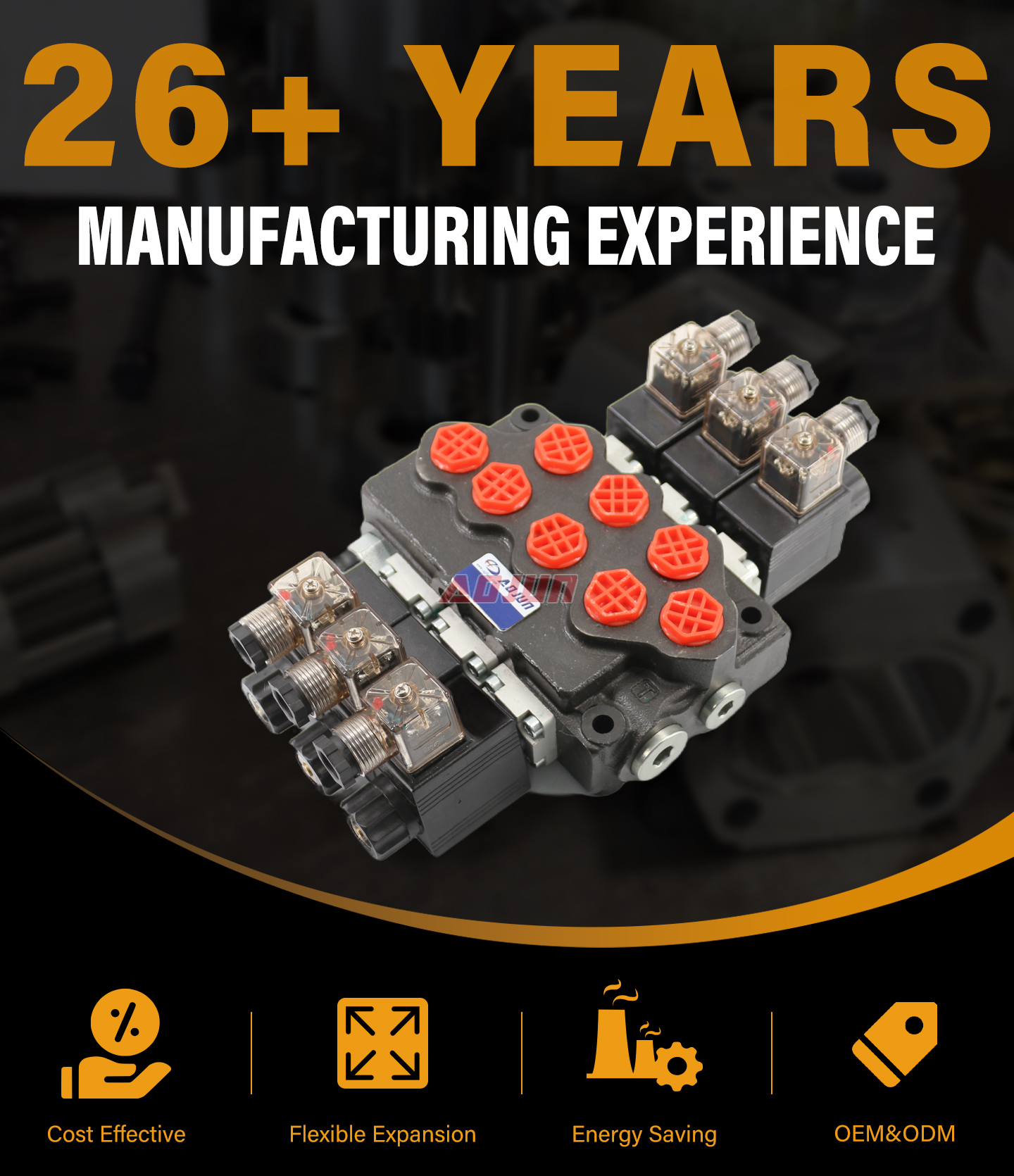 3 Spool Solenoid Monoblock Directional Valve SD5 detailed image