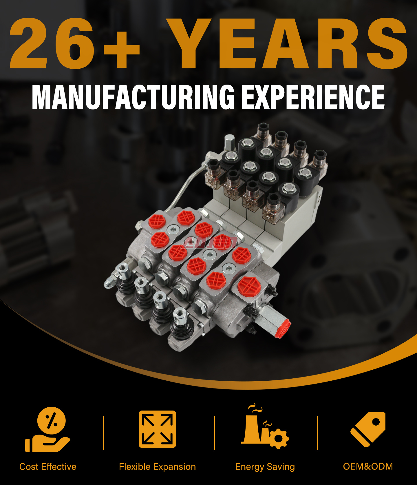 4 Spool Electro-hydraulic Sectional Directional Valve SD8-PG2 detailed image