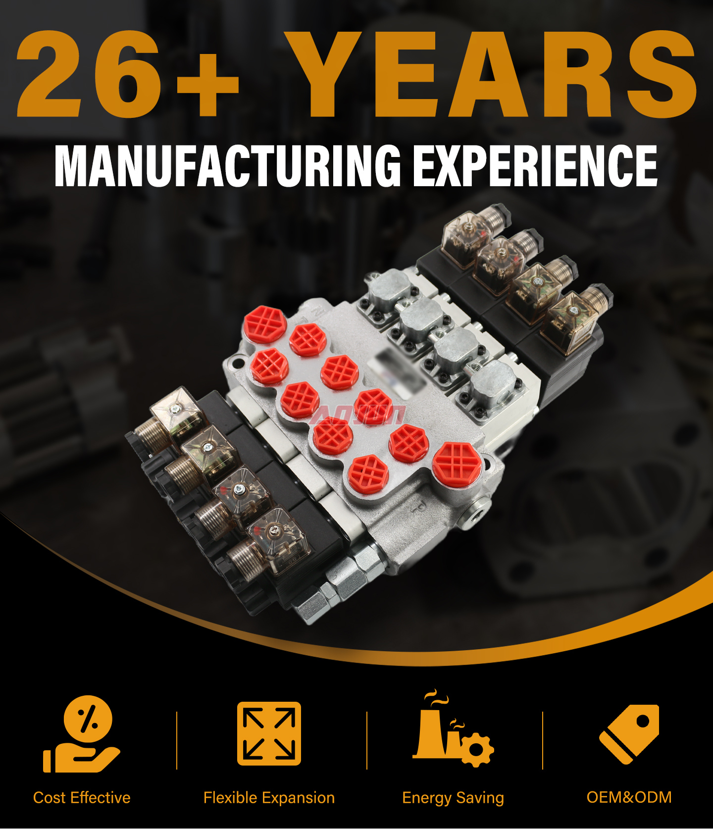 4 Spool Solenoid Monoblock Directional Valve P40-DS detailed image