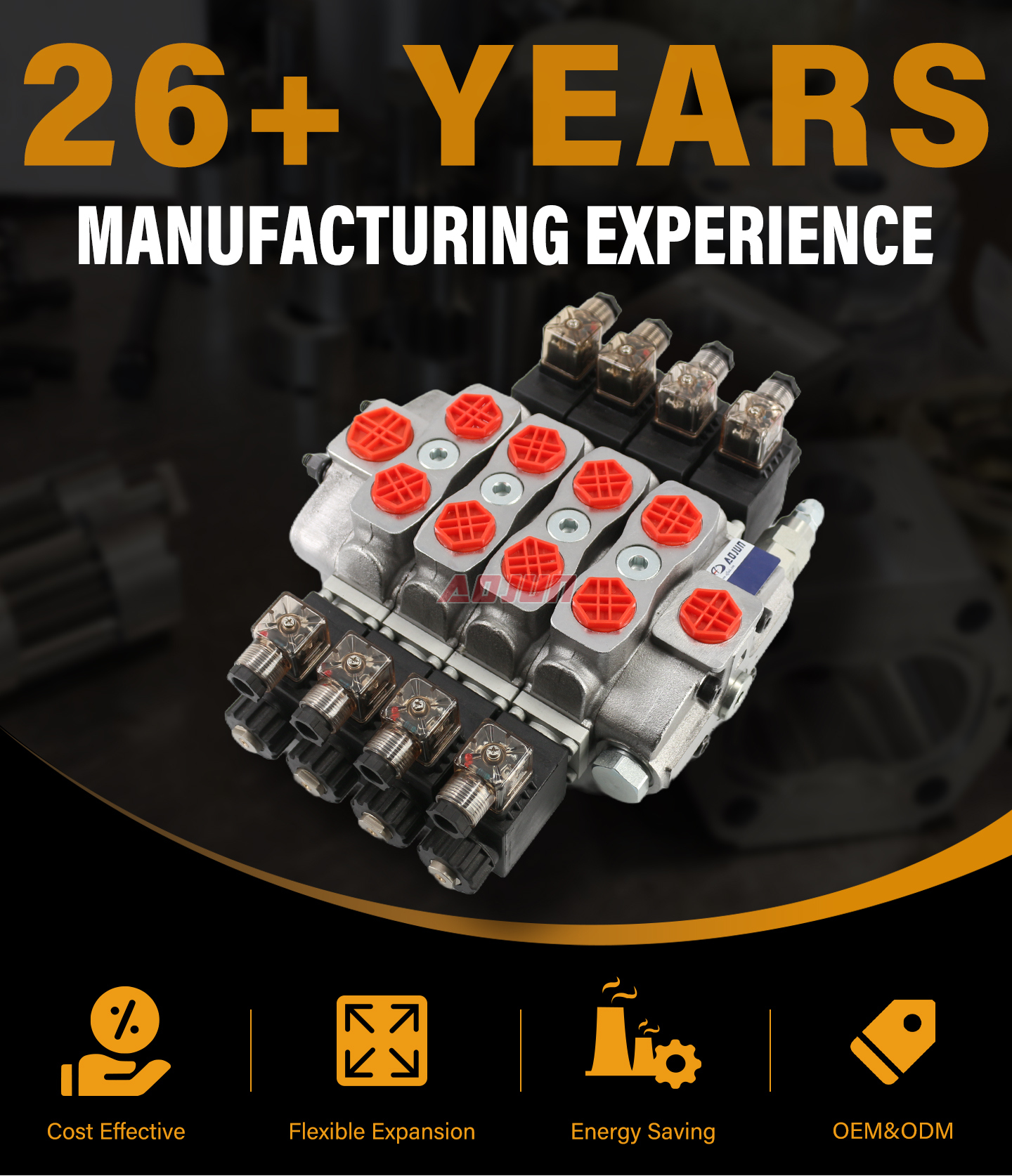 4 Spool Solenoid Sectional Directional Valve SD8 detailed image