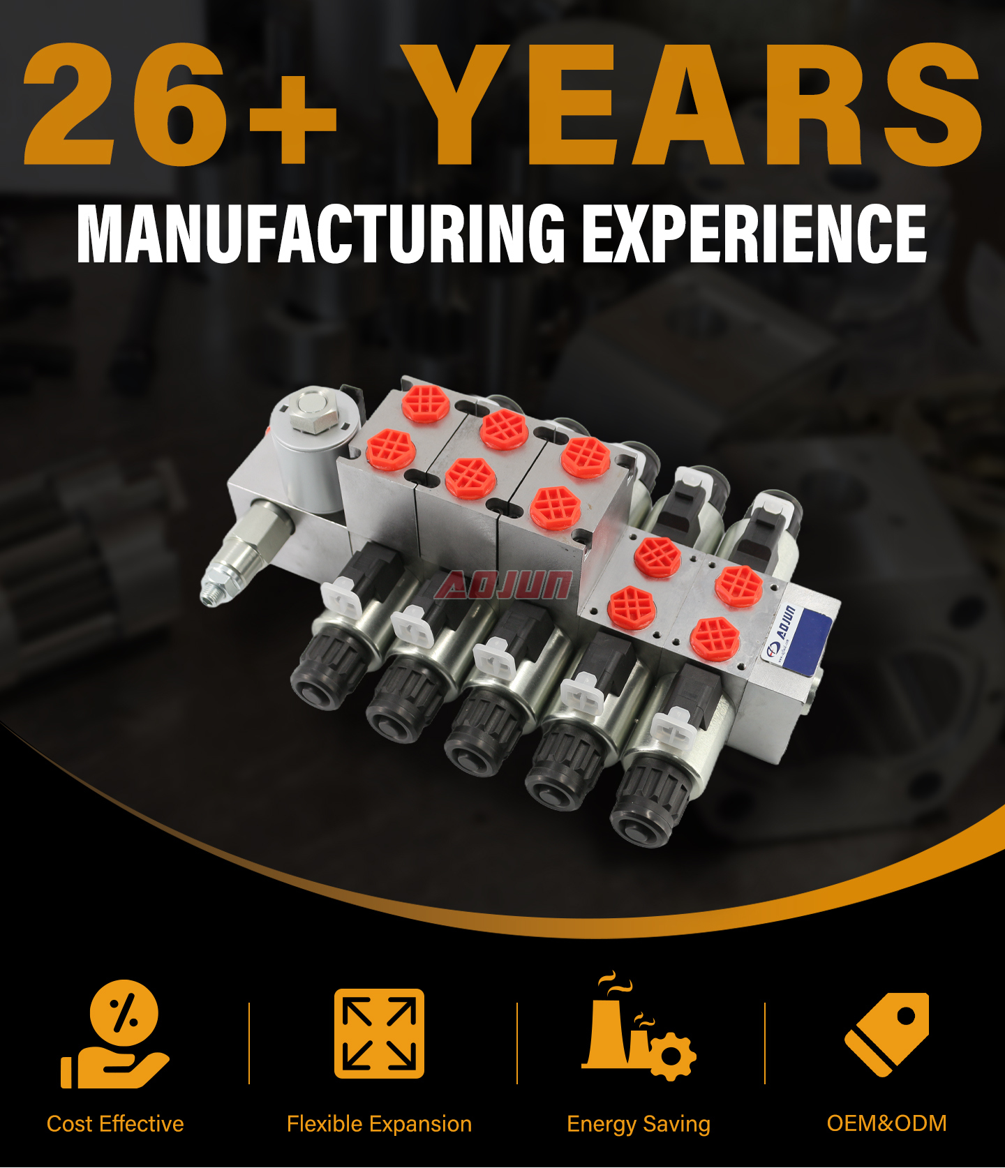 5 Spool Electric proportional Sectional Directional Valve DCV56 detailed image