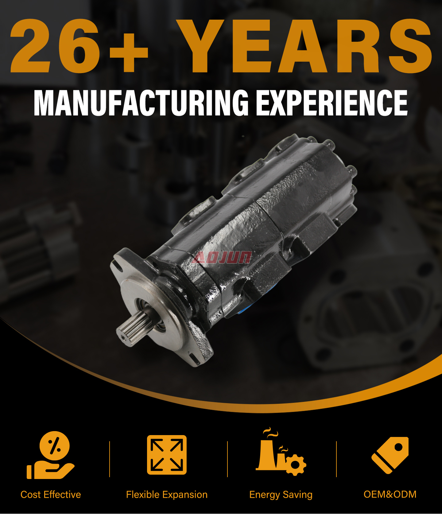 20 cc/rev Hydraulic Gear Pump CBHS-F420 detailed image